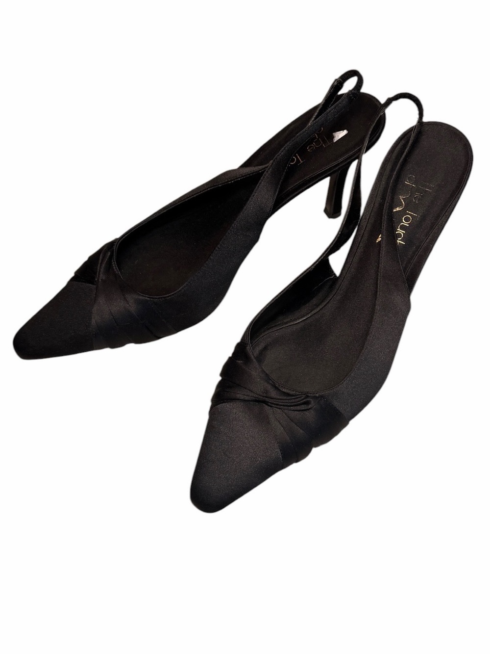 The Touch of Nina Satin Slingback Pointed Toe Heels Size 9.5